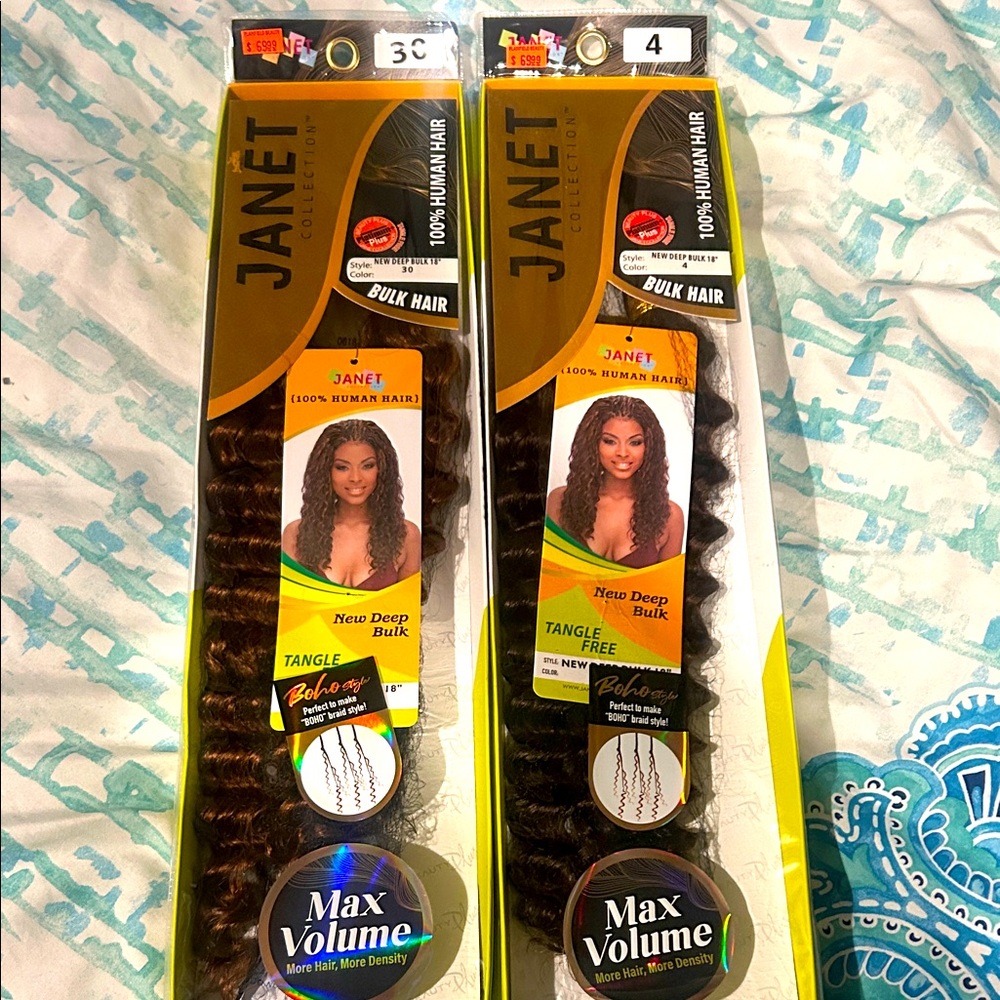 New Deep Bulk Hair - Brown and Ginger
